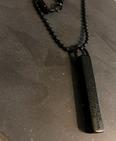 Corrente Masculina Ródio Negro Burgos
