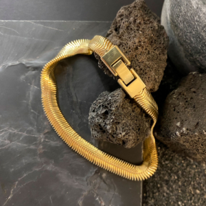 Pulseira Masculino Bergamo Banho Ouro