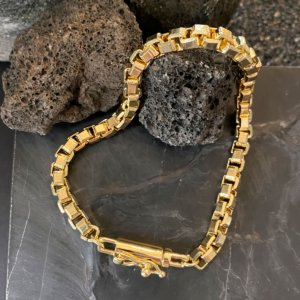 Pulseira Masculino Genova Banho Ouro