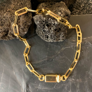 Pulseira Masculino Santorini Banho Ouro