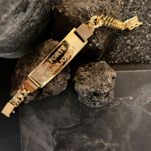 Pulseira Masculino Palermo Banho Ouro
